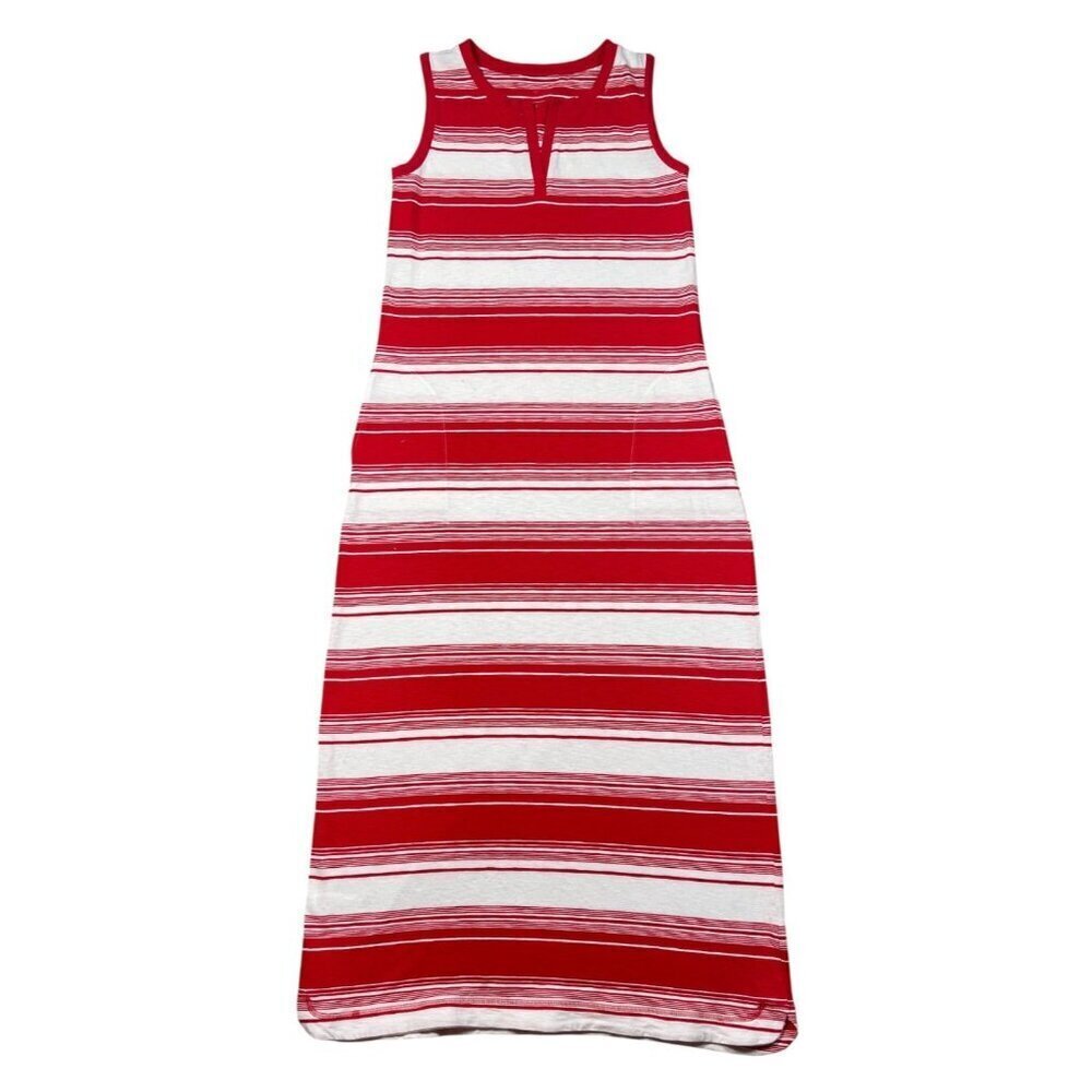 Talbots Red & White Striped Maxi Dress – Small